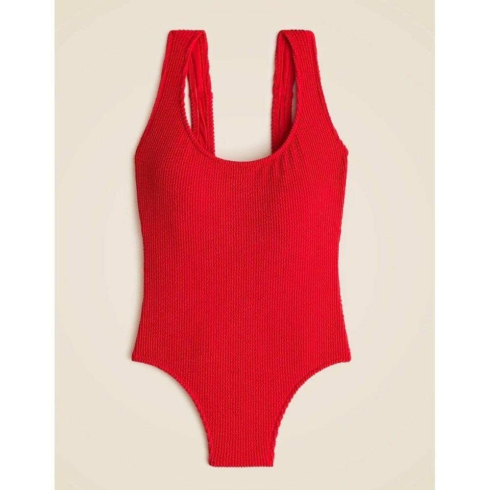 NEW J. Crew Claudia Scruchie one piece Red Arroyo Size 14
